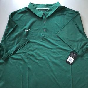 NWT L Nike Dry Elite Green Dri-Fit Polo
